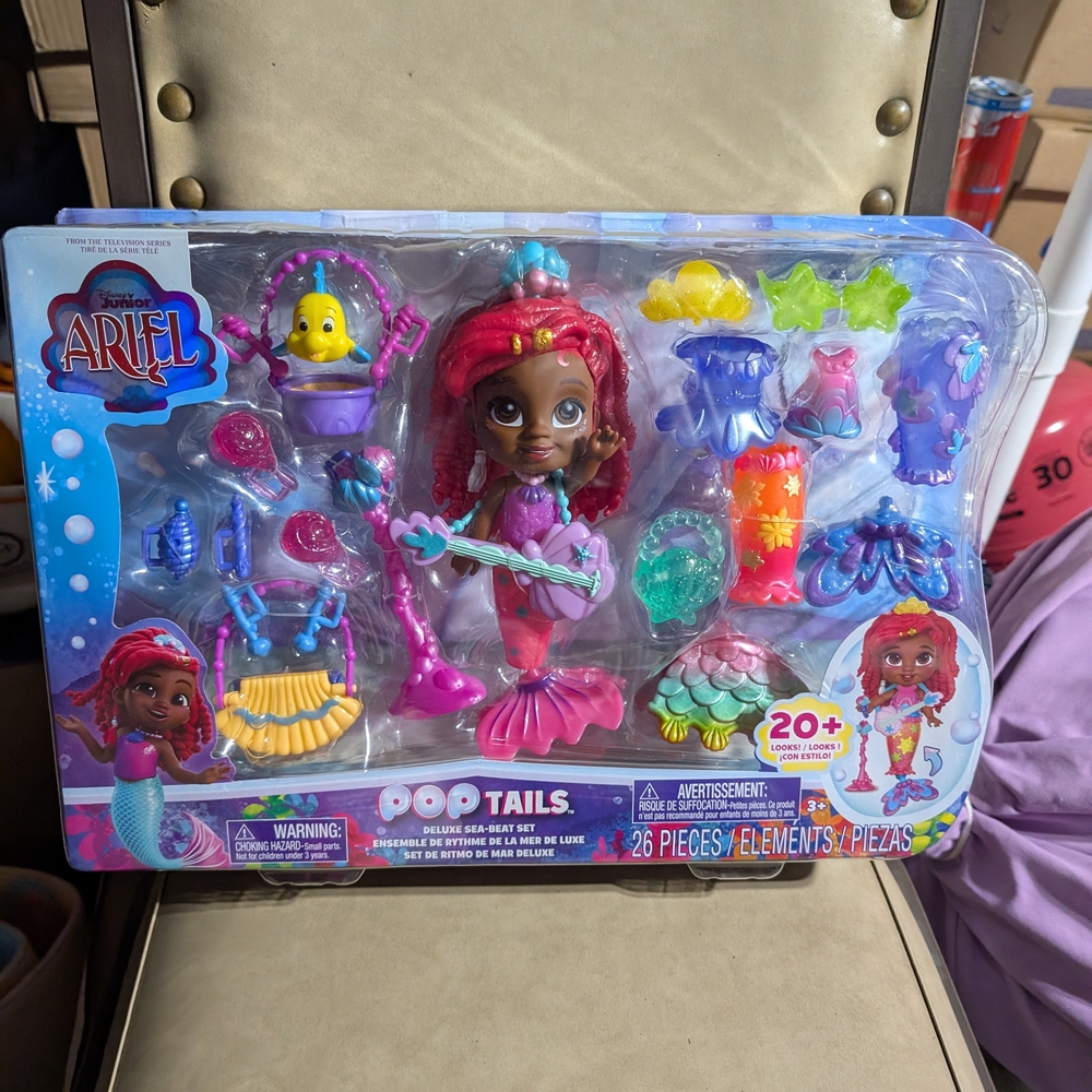 Disney Ariel Pop Tails Playset - Pink and Purple
